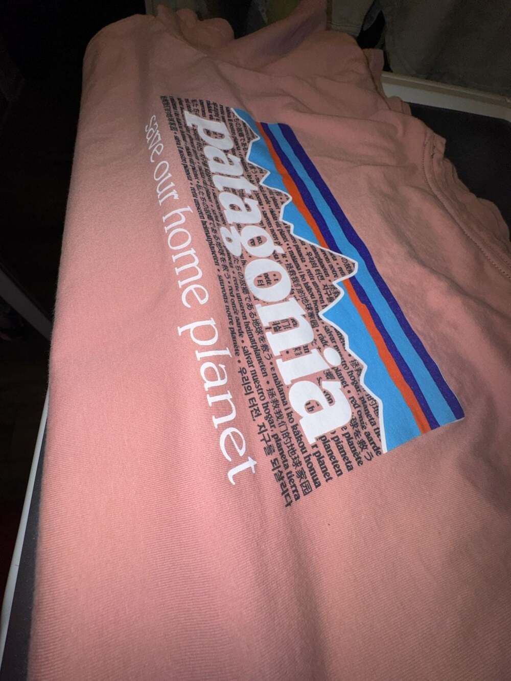 Patagonia Save Our Home Planet Organic Cotton T-Shirt Orange Medium
